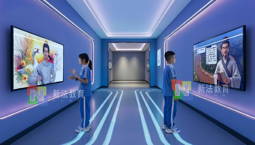 新法教育AI科技体验墙，为校园赋能人工智能教育新优势！